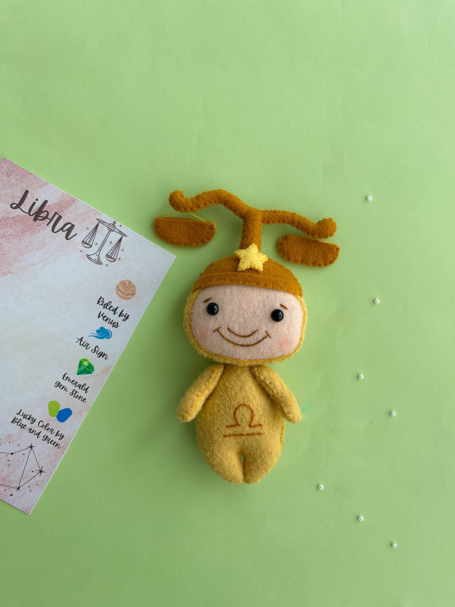 Libra Zodiac Felt Doll - WoollyFox